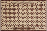 Flat Weave Kilim, Antique, Navaho, Vintage, Handmade, Modern Kilim Beige Brown Hand-Woven Rectangle 100% Wool Area Rug 6 x 8