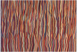 Flat Weave Kilim, Antique, Navaho, Vintage, Handmade, Modern Kilim Red Blue Hand-Woven Rectangle 100% Wool Area Rug 6 x 8