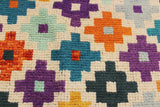 handmade Geometric Balouchi Beige Blue Hand Knotted RECTANGLE 100% WOOL area rug 6' x 8'