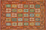 Retro Turkish Kilim Maryland Hand-Woven Wool Rug - 8'5'' x 9'6''