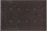 Retro Turkish Kilim Halley Hand-Woven Wool Rug - 6'1'' x 8'3''