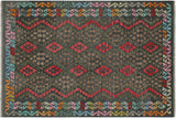 Tribal Turkish Kilim Mcmahon Hand-Woven Wool Rug - 5'10'' x 7'10''