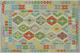 Southwestern Turkish Kilim Coleman Hand-Woven Wool Rug - 5'0'' x 6'7''