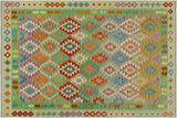 Bohemian Turkish Kilim Freeman Hand-Woven Wool Rug - 5'10'' x 7'11''