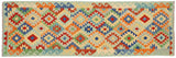Tribal Turkish Kilim India Hand-Woven Wool Runner - 2'9'' x 9'8''