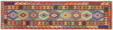 Tribal Turkish Kilim Lucian Hand-Woven Wool Runner - 2'8'' x 9'7''