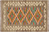 Bohemian Turkish Kilim Luis Hand-Woven Wool Rug - 2'1'' x 3'2''