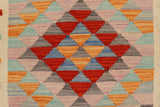 Flat Weave Kilim, Antique, Navaho, Vintage, Handmade, Geometric Kilim Beige Red Hand-Woven Rectangle 100% Wool Area Rug 2 x 3