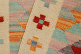Flat Weave Kilim, Antique, Navaho, Vintage, Handmade, Geometric Kilim Beige Red Hand-Woven Rectangle 100% Wool Area Rug 2 x 3