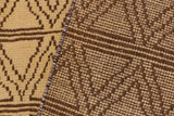 handmade Geometric Balouchi Beige Brown Hand Knotted RECTANGLE 100% WOOL area rug 4' x 6'