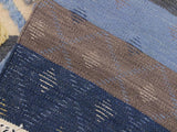 handmade Modern Moroccan Hi Lt. Blue Ivory Hand Knotted RECTANGLE 100% WOOL area rug 8x10
