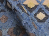 handmade Modern Moroccan Hi Lt. Blue Ivory Hand Knotted RECTANGLE 100% WOOL area rug 6x8