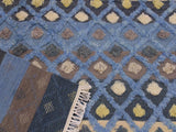 handmade Modern Moroccan Hi Lt. Blue Ivory Hand Knotted RECTANGLE 100% WOOL area rug 6x8