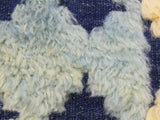 handmade Modern Moroccan Hi Blue Ivory Hand Knotted RECTANGLE 100% WOOL area rug 4x6