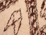 handmade Modern Moroccan Beige Brown Hand Knotted RECTANGLE 100% WOOL area rug 6x9