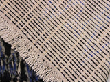 handmade Modern Moroccan Black Ivory Hand Knotted RECTANGLE 100% WOOL area rug 9x12