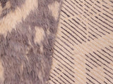 handmade Modern Moroccan Gray Beige Hand Knotted RECTANGLE 100% WOOL area rug 6x9
