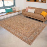 handmade Traditional Kafkaz Chobi Ziegler Gray Blue Hand Knotted RECTANGLE 100% WOOL area rug 10 x 14