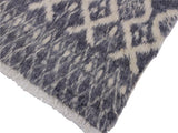 handmade Modern Moroccan Gray Ivory Hand Knotted RECTANGLE 100% WOOL area rug 3x5