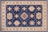 Shabby Chic Ziegler Bernarda Blue Beige Hand-Knotted Wool Rug - 10'0'' x 13'5''