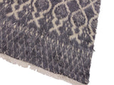 handmade Modern Moroccan Gray Ivory Hand Knotted RECTANGLE 100% WOOL area rug 5x7