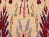 handmade Modern Moroccan Lt. Gold Red Hand Knotted RECTANGLE 100% WOOL area rug 5x7