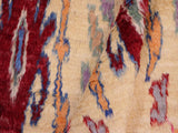 handmade Modern Moroccan Lt. Gold Red Hand Knotted RECTANGLE 100% WOOL area rug 5x7