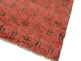 handmade Modern Moroccan Rust Brown Hand Knotted RECTANGLE 100% WOOL area rug 5x8
