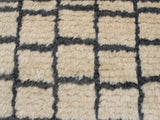 handmade Modern Moroccan Beige Gray Hand Knotted RECTANGLE 100% WOOL area rug 4x6
