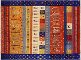 Shag Moroccan Sanjuana Rust/Blue Wool Rug - 8'9'' x 12'4''