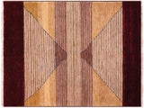 Bohemian Gabbeh Lelah Red/Brown Wool Rug - 4'11'' x 7'1''