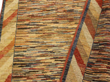 Shabby Chic Gabbeh Trista Blue/Beige Wool Rug - 3'4'' x 4'8''
