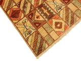 Shabby Chic Gabbeh Magda Beige/Brown Wool Rug - 3'0'' x 4'10''