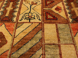 Shabby Chic Gabbeh Magda Beige/Brown Wool Rug - 3'0'' x 4'10''