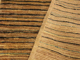 Modern Gabbeh Delfina Beige/Green Wool Rug - 2'9'' x 4'10''