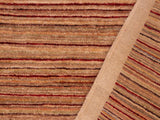 Contemporary Gabbeh Cheryll Tan/Beige Wool Rug - 6'1'' x 8'9''