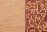 Handmade Kafakz Chobi Ziegler Modern Contemporary Beige Brown Hand Knotted Rectangel Hand Knotted 100% Vegetable Dyed wool area rug 6 x 9