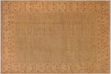 Bohemian Ziegler Inell Green Tan Hand-Knotted Wool Rug - 10'2'' x 13'8''