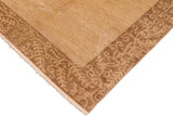 Handmade Kafakz Chobi Ziegler Modern Contemporary Tan Brown Hand Knotted Rectangel Hand Knotted 100% Vegetable Dyed wool area rug 6 x 9