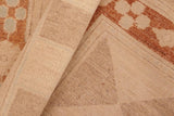handmade Transitional Kafkaz Chobi Ziegler Rust Tan Hand Knotted RECTANGLE 100% WOOL area rug 6 x 9