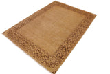 Handmade Kafakz Chobi Ziegler Modern Contemporary Tan Brown Hand Knotted Rectangel Hand Knotted 100% Vegetable Dyed wool area rug 9 x 12