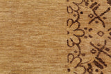 Handmade Kafakz Chobi Ziegler Modern Contemporary Tan Brown Hand Knotted Rectangel Hand Knotted 100% Vegetable Dyed wool area rug 9 x 12