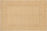 Handmade Kafakz Chobi Ziegler Modern Contemporary Beige Tan Hand Knotted Rectangel Hand Knotted 100% Vegetable Dyed wool area rug 9 x 12