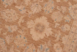 handmade Transitional Kafkaz Chobi Ziegler Brown Tan Hand Knotted RECTANGLE 100% WOOL area rug 6 x 9