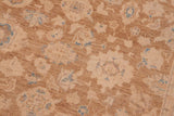handmade Transitional Kafkaz Chobi Ziegler Brown Tan Hand Knotted RECTANGLE 100% WOOL area rug 6 x 9