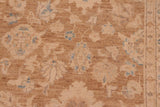 handmade Transitional Kafkaz Chobi Ziegler Brown Tan Hand Knotted RECTANGLE 100% WOOL area rug 6 x 9
