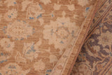 handmade Transitional Kafkaz Chobi Ziegler Brown Tan Hand Knotted RECTANGLE 100% WOOL area rug 6 x 9