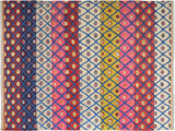 handmade Modern Moroccan Hi Beige Red Hand Knotted RECTANGLE 100% WOOL area rug 8x10