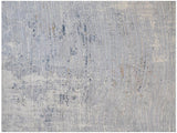 Abstract Dirilis Berber Blue Light Grey Rug